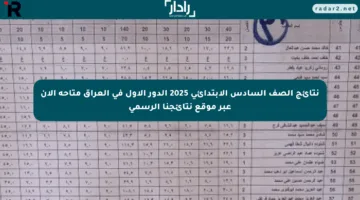 نتائج الصف السادس الابتدائي 2025 الدور الأول في العراق متاحة الآن عبر موقع نتائجنا الرسمي